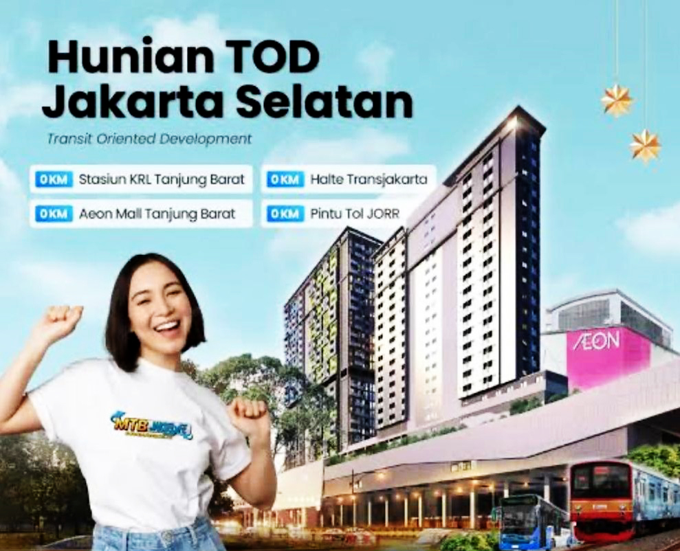 Dijual Apartemen Mahata Tanjung Barat Dekat Stasiun Tanjung Barat, AEON Mall Tanjung Barat, Universitas Jagakarsa, 18 Office Park, Antam Office